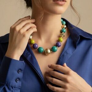 Vintage Colorful Beaded Necklace
